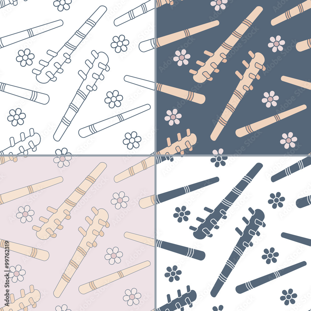 Seamless patterns with Thai massage, spa elements Seamless patterns with Thai massage, spa elements
