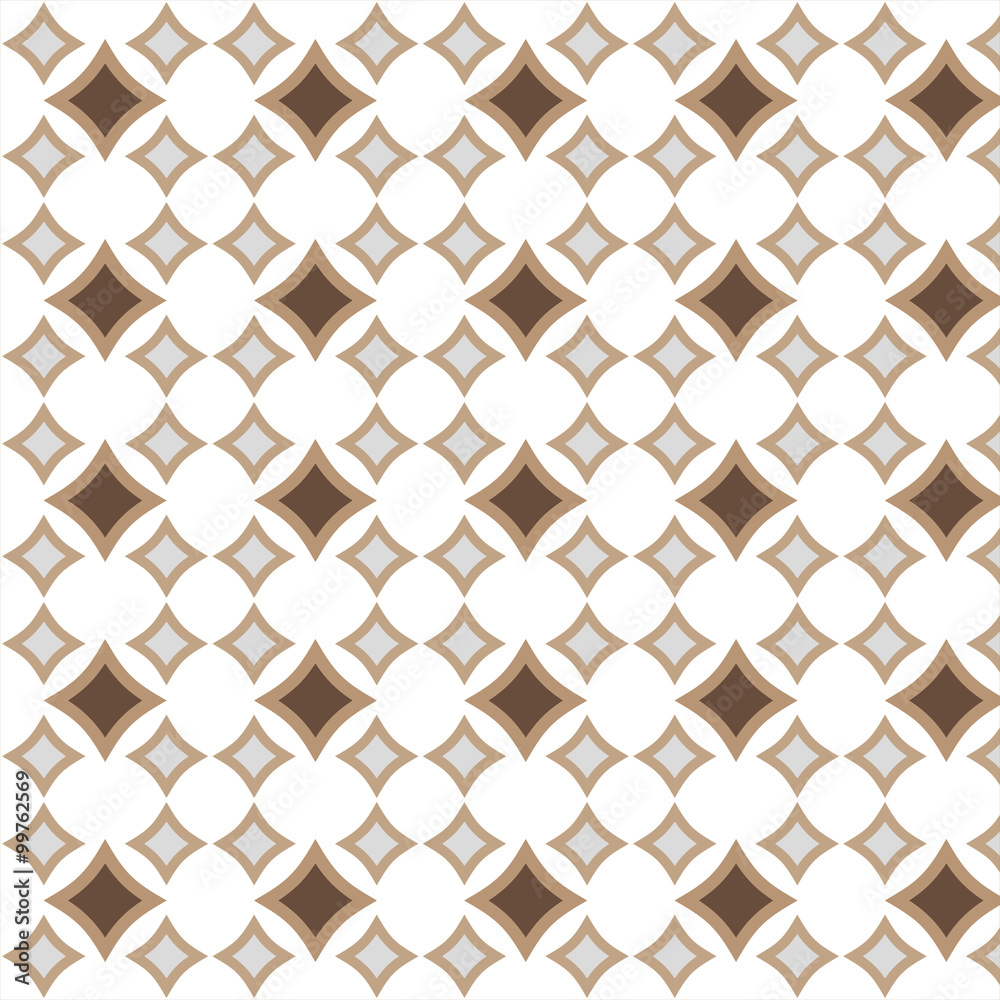 Fototapeta premium Decorative vector background - brown seamless pattern