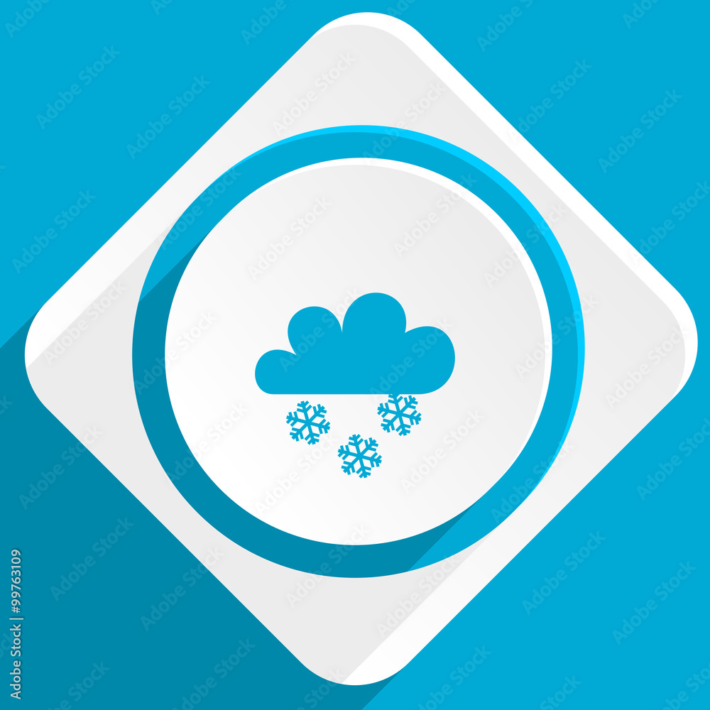 snowing blue flat design modern icon for web and mobile app snowing blue flat design modern icon for web and mobile app