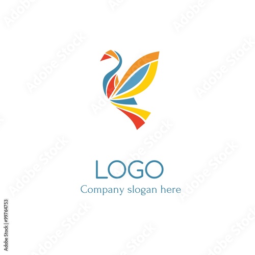Vector of swan icon. Hotel resort beach sea sun relaxation. Business icon for the company. Other companies. Illustration. © dgezkazgan