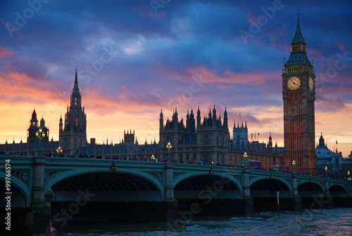 London. Big Ben clock tower.