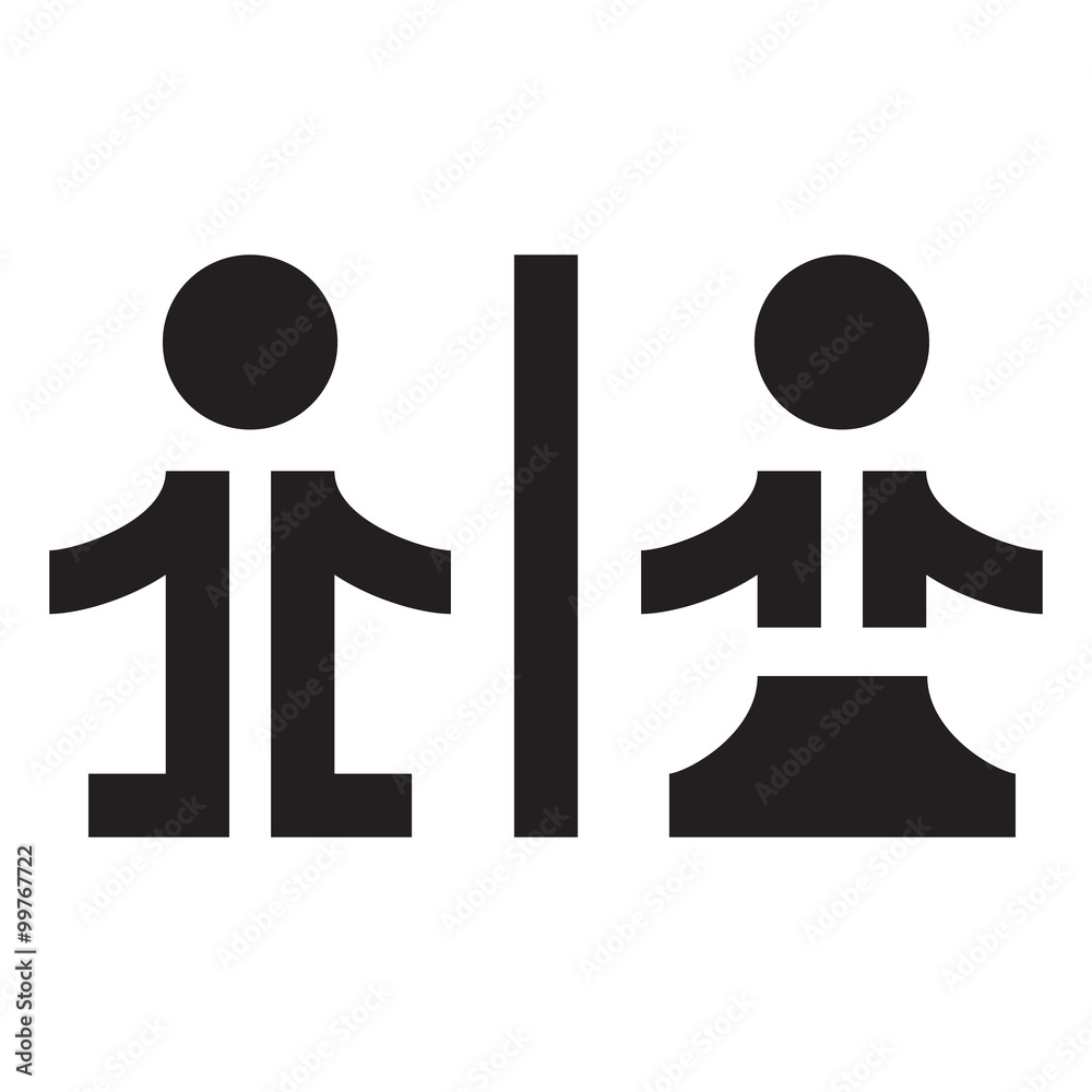 Toilette - Zeichen, Symbol Stock Vector | Adobe Stock