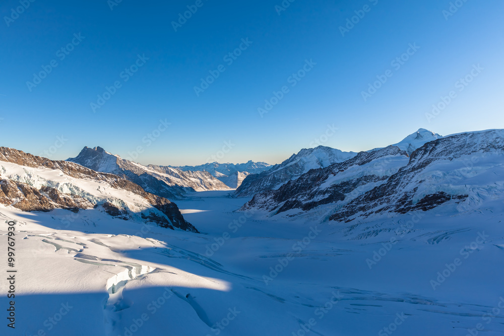 Stunning view of Aletschglacier from Jungfraujoch