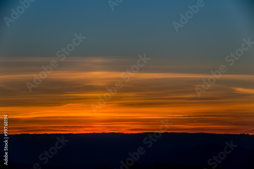 sunset on hilly countryside in winter © Vivida Photo PC