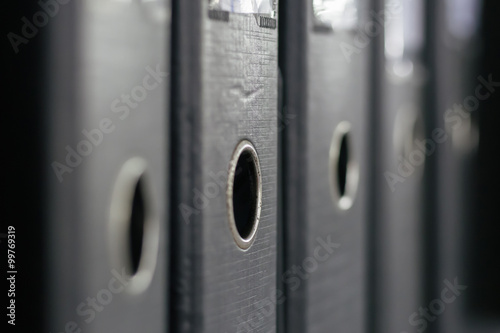 Plakat Close up of ring binders
