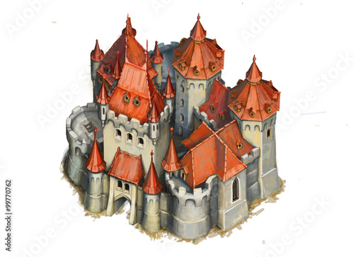 Burg Schloss Illustration
