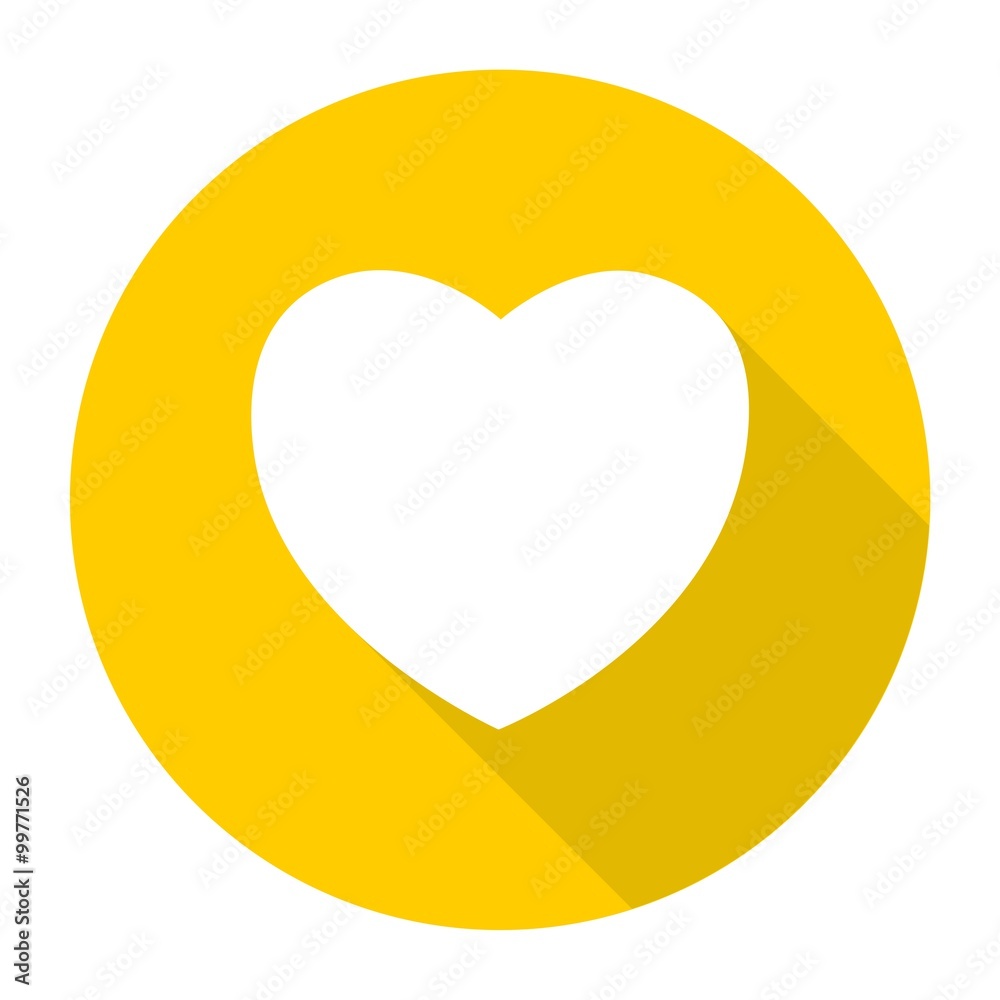 Heart icon with long shadow Heart icon with long shadow
