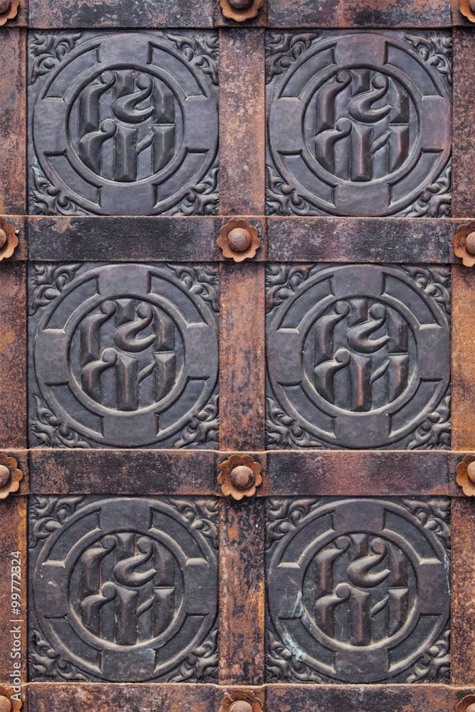 Medieval door with pattern Medieval door with pattern