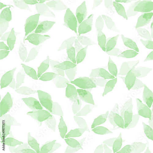 Floral background. Watercolor leaves 4 in vector