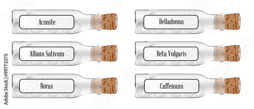 homeopathic remedy bottle Buttons