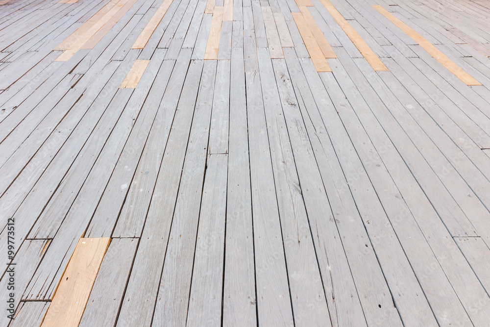 Fototapeta premium perspective wooden floor ,image in soft focusing