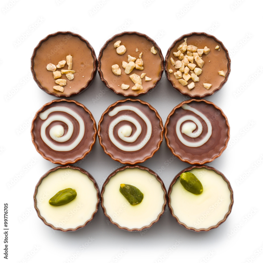 various chocolate pralines Stock-Foto | Adobe Stock