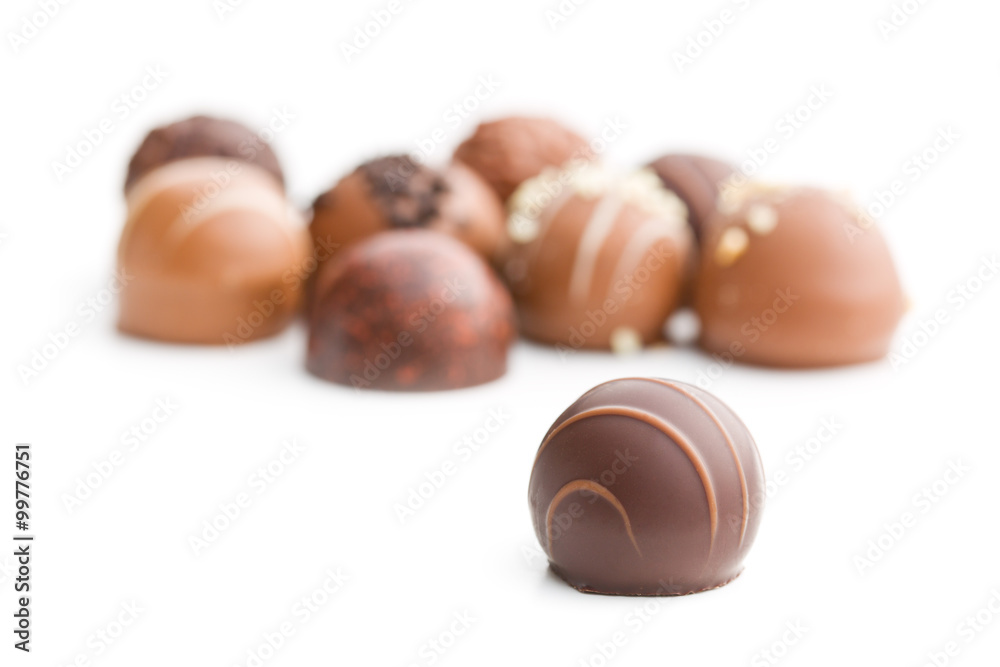 various chocolate pralines various chocolate pralines