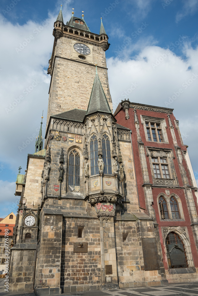 Side view of the old city hall - Prague - czech Republic