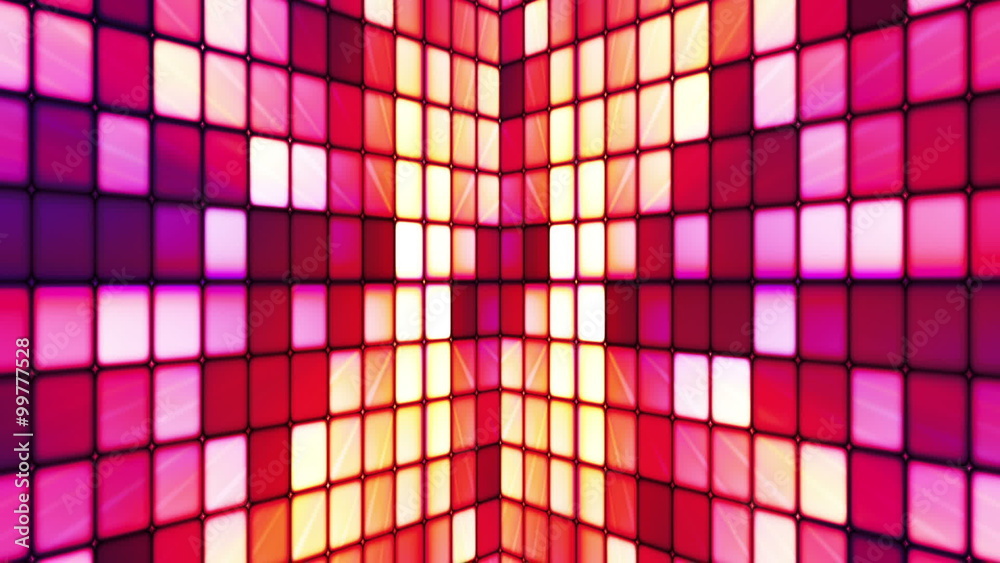 Broadcast Twinkling Hi-Tech Cubes Walls, Multi Color, Abstract, Loopable, HD Broadcast Twinkling Hi-Tech Cubes Walls, Multi Color, Abstract, Loopable, HD
