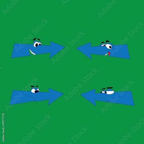 cartoon direction indicators