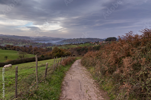 The way of the Camino Primitivo between Oviedo and Grado. A world heritage