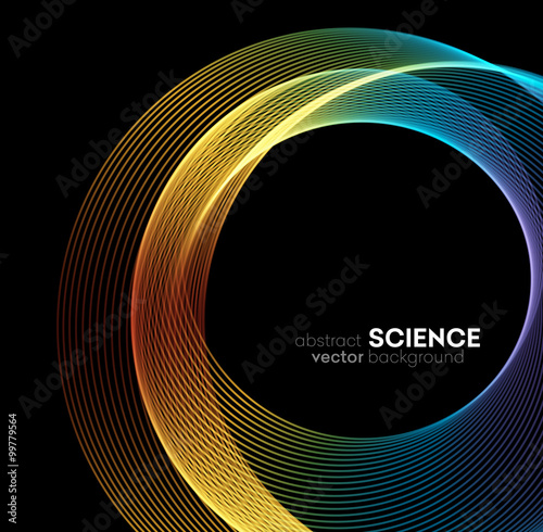Abstract vector background, futuristic wavy 