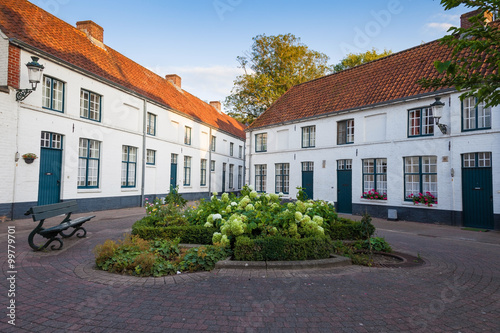 Bruges, Belgium: traditional homes forming a nice little square