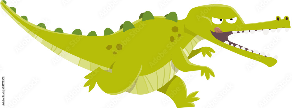 Naklejka premium crocodile poursuite