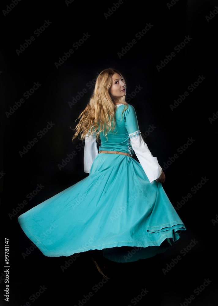 Dancing Medieval girl
