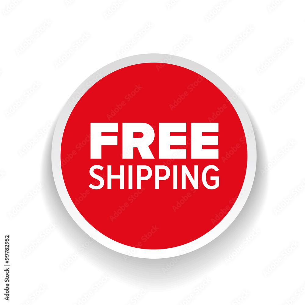 Free shipping button vector Free shipping button vector
