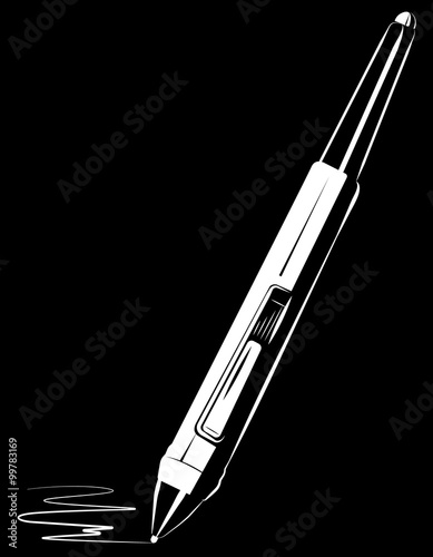 Vector stylus on black background