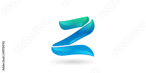 Z Blue Wave Letter Logo Free Download Z Blue Wave Letter Logo - GFXLoad