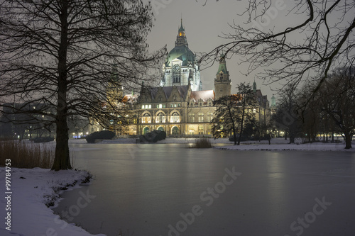 Rathaus Hannover in winter