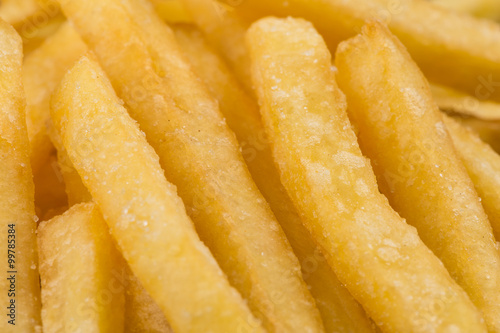 Fried potatoes closeup