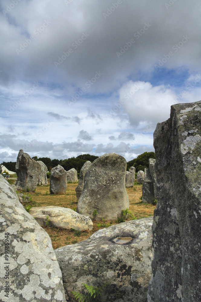 Carnac (Brittany, France): menhir and dolmen Carnac (Brittany, France): menhir and dolmen