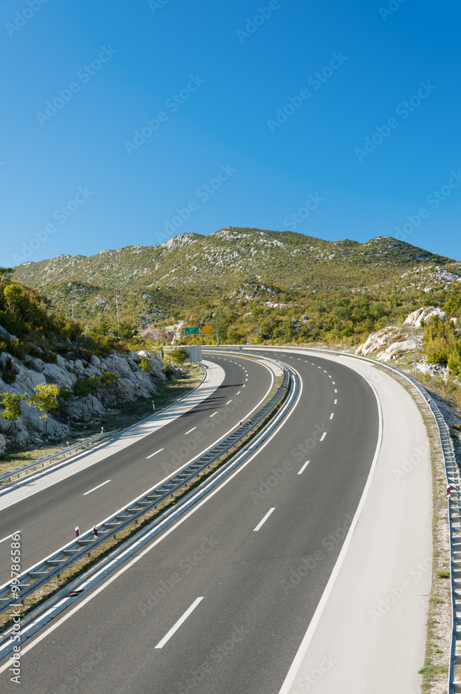 motorway in croatia, dalmatia - 7372
