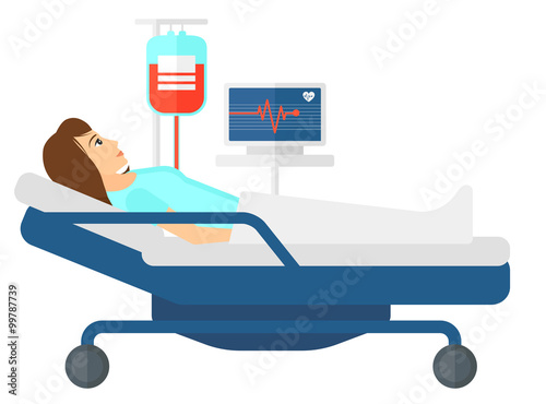 Patient lying in bed.