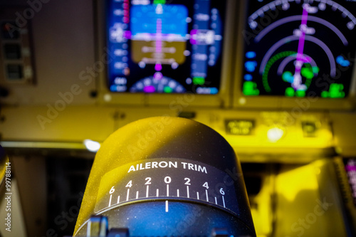 Bilde på lerret Boeing 777 Control Column