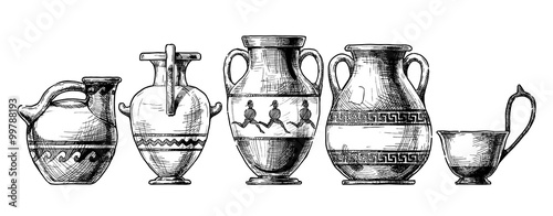 Pottery of ancient Greece.