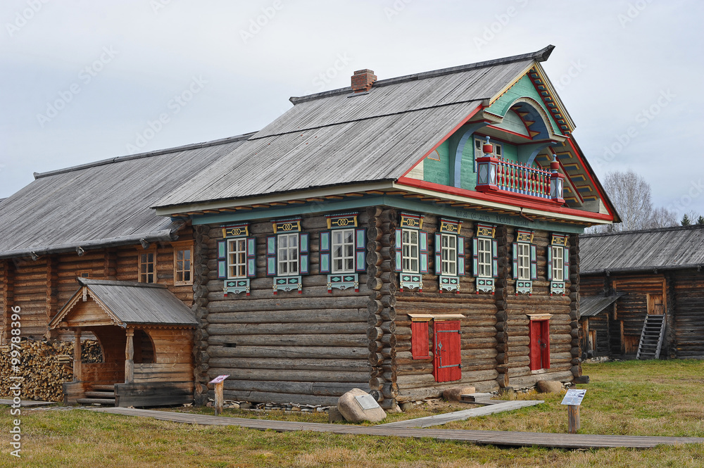 old wooden house in Russian village village of Semyonkovo, Volog old wooden house in Russian village village of Semyonkovo, Volog