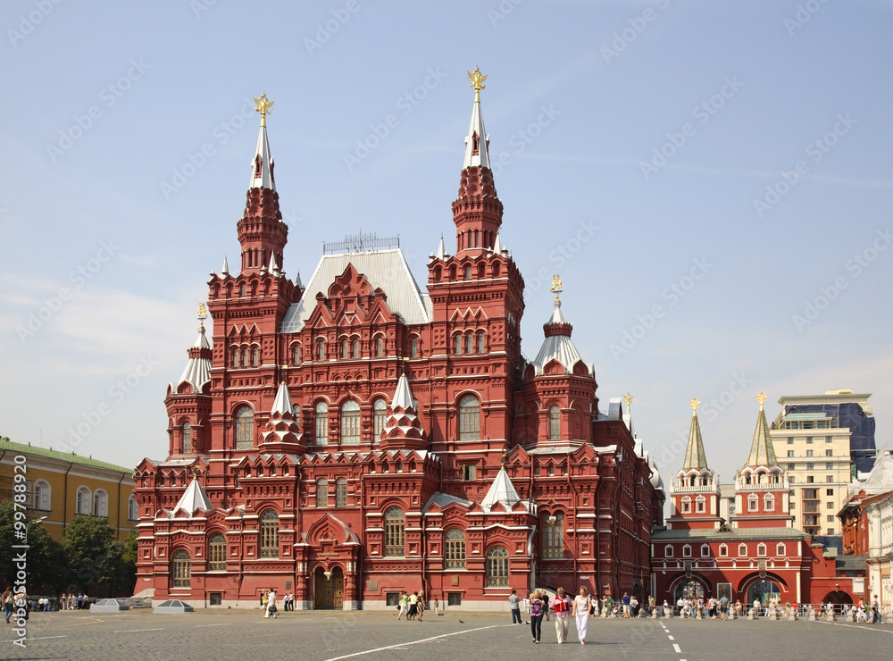 Fototapeta premium Historical Museumin on Red square in Moscow. Russia