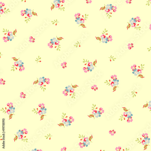 Beautiful floral pattern with small flowers