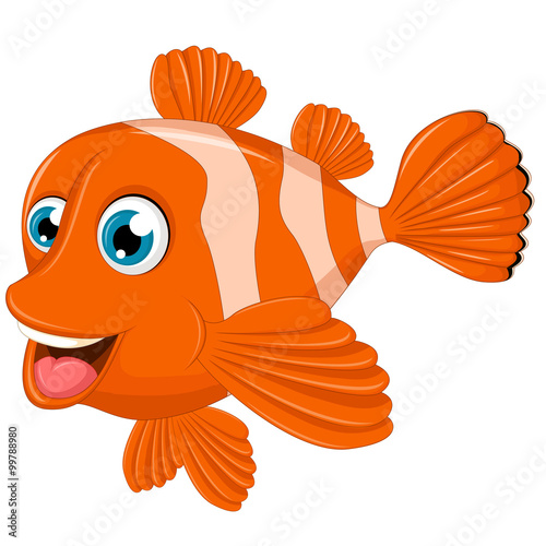 Cute clown fish cartoon