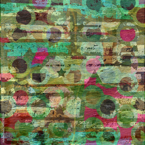 abstract background design on wood grain texture