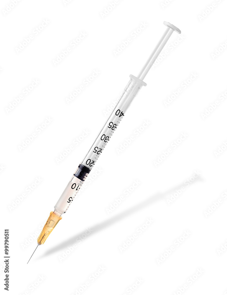 Medical syringe isolated on white Medical syringe isolated on white