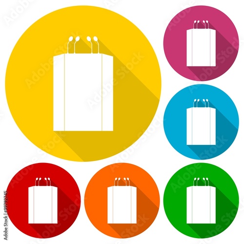 Podium Illustration icons set with long shadow