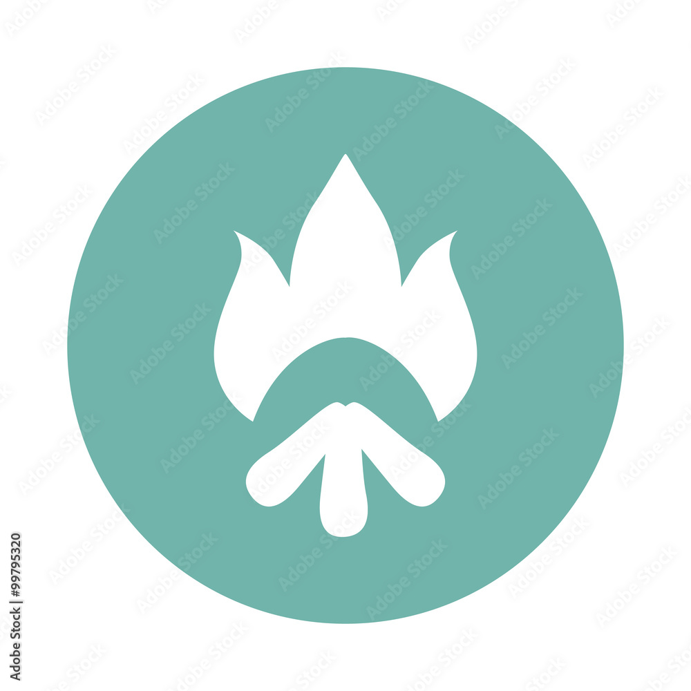 Camping fire icon Camping fire icon