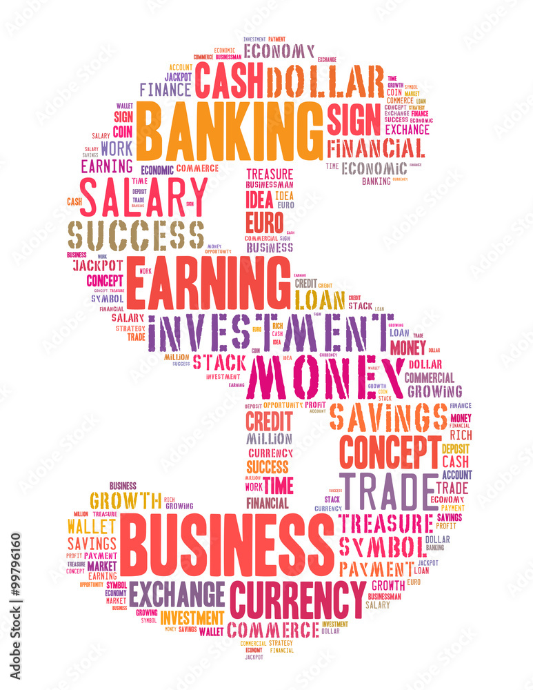 Obraz premium Dollar money cloud concept 3