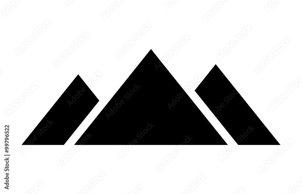 Giza pyramid complex in Egypt flat icon for apps and websites Giza pyramid complex in Egypt flat icon for apps and websites