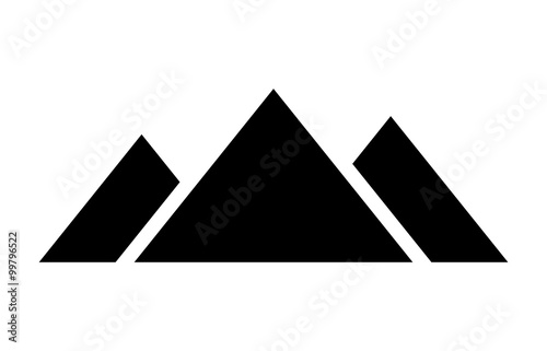 Giza pyramid complex in Egypt flat icon for apps and websites