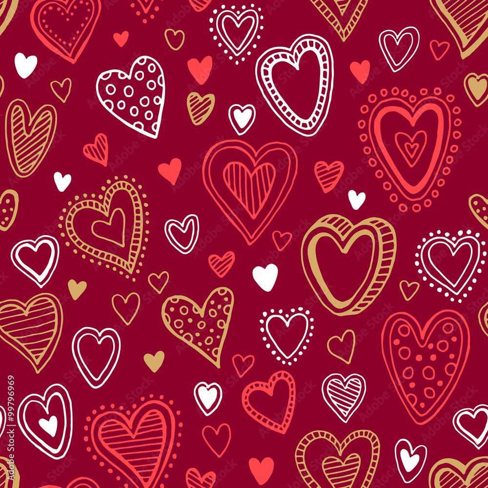 Seamless pattern with valentine hearts. Vector illustration Seamless pattern with valentine hearts. Vector illustration