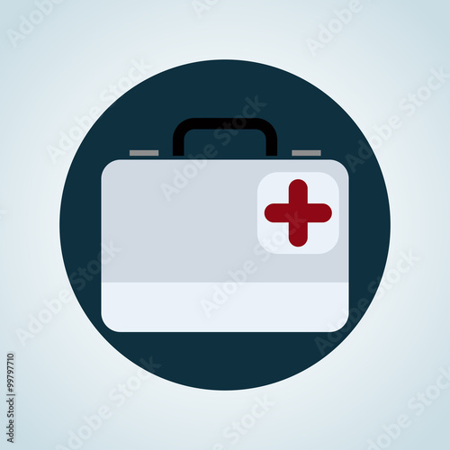 Medical chest color icon