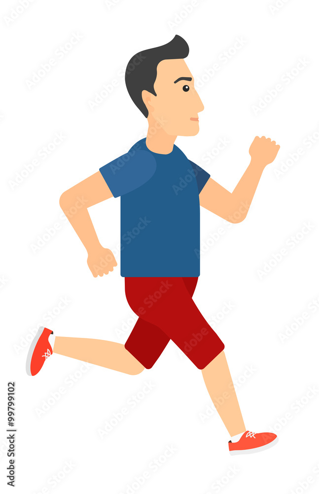 Sportive man jogging. Sportive man jogging.