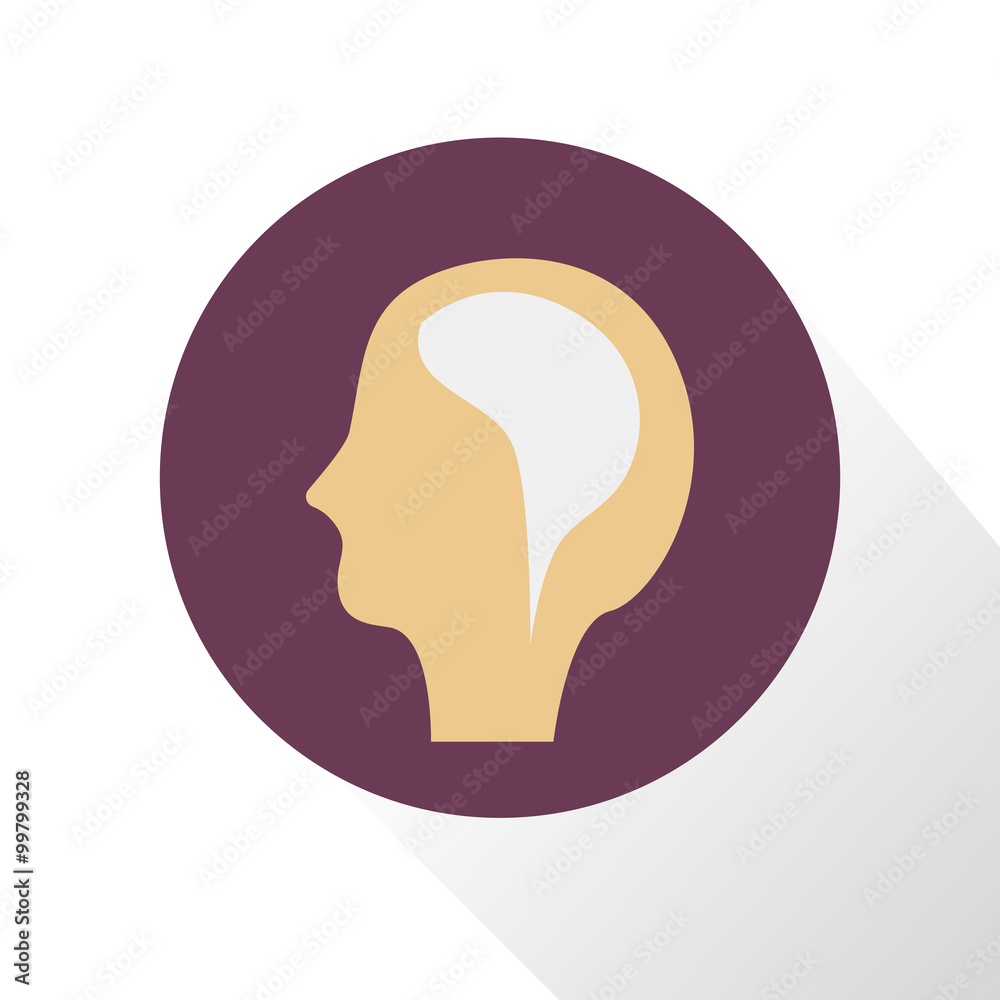 Human head color icon Human head color icon